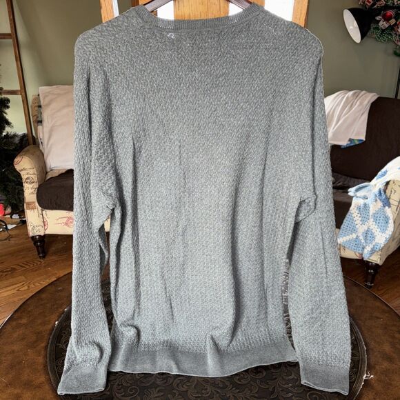 Alex Cannon Mens XL Sweater GRAY Cable Knit Pullover Long Sleeve Crew Neck NEW - Picture 4 of 5